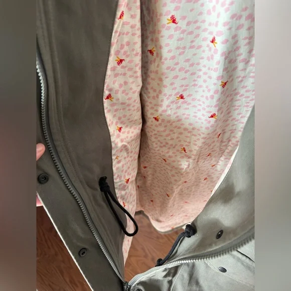 BETABRAND Women’s Morning Mess Chino Twill Green Utility Jacket Hooded - Size XL - Picture 4 of 15